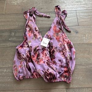 FP tied to you velvet floral top